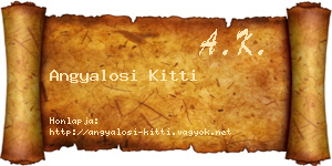 Angyalosi Kitti névjegykártya