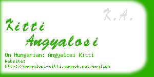 kitti angyalosi business card